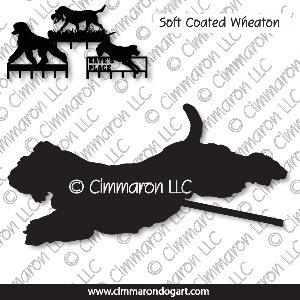 sc-wheaten005h - Soft Coated Wheaten Terrier Jumping Leash Rack