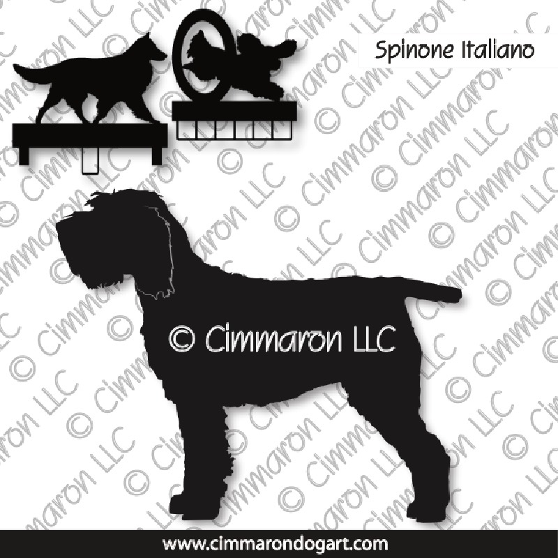 spinone002ls - Spinone Italiano Stacked MACH Bars-Rosette Bars