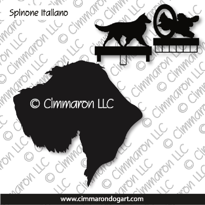 spinone008ls - Spinone Italiano Head MACH Bars-Rosette Bars