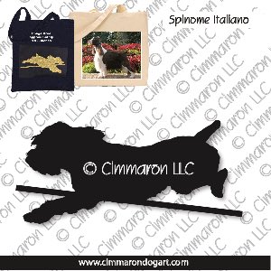 spinone005tote - Spinone Italiano Jumping Tote Bag