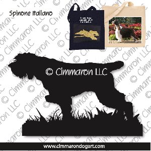 spinone006tote - Spinone Italiano Field Tote Bag