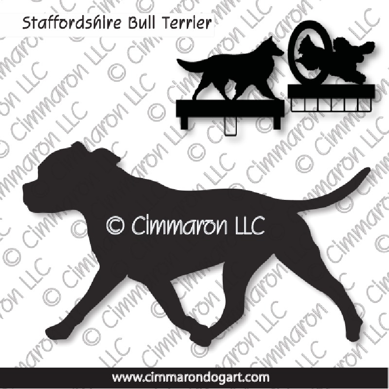 staf-bull003ls - Staffordshire Bull Terrier Gaiting MACH Bars-Rosette Bars