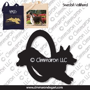 sw-vall007tote - Swedish Vallhund  Bob Tailed Agility Tote Bag