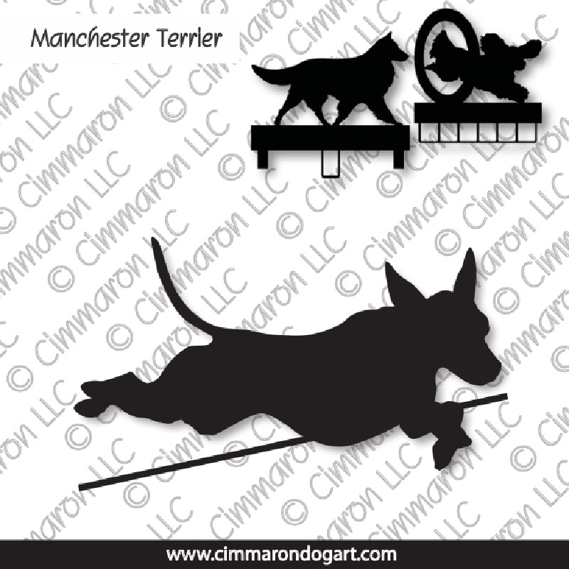 man-toy004ls - Manchester Terrier (toy) Jumping MACH Bars-Rosette Bars