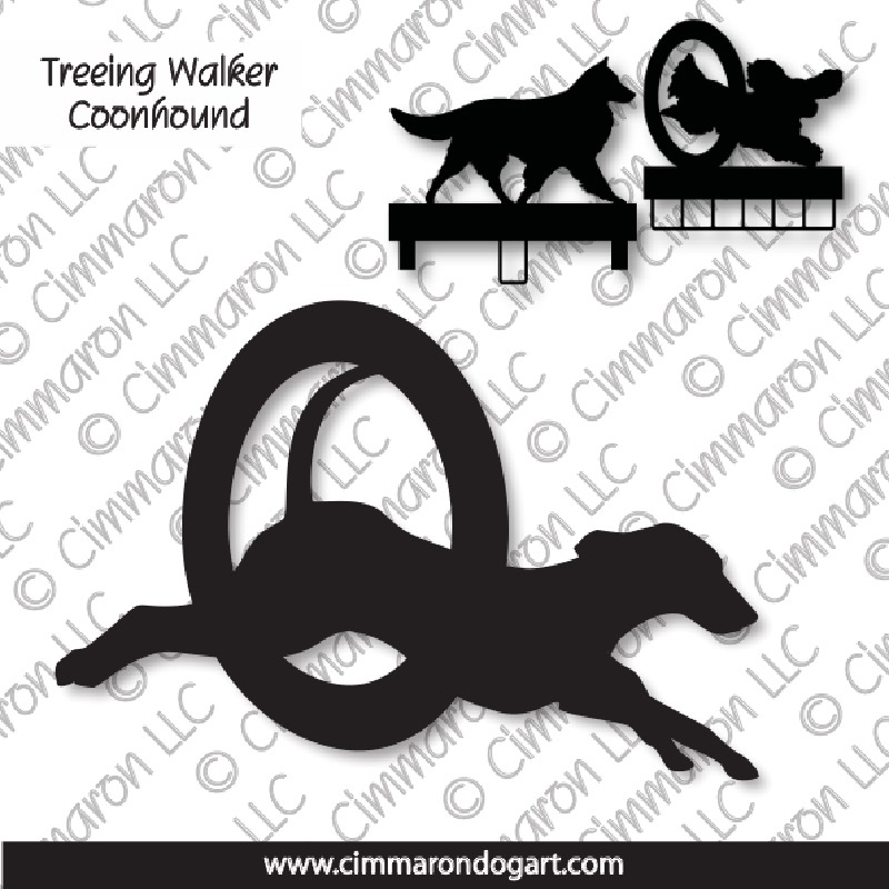 tree-walk003ls - Treeing Walker Coonhound Agility MACH Bars-Rosette Bars