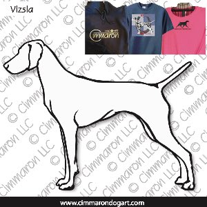 vizsla009t - Vizsla Outline Shirts