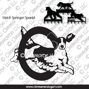 welsh-ss013h - Welsh Springer Spaniel (tail) Jumping Leash Rack
