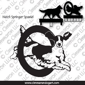 welsh-ss013ls - Welsh Springer Spaniel (tail) Jumping MACH Bars-Rosette Bars