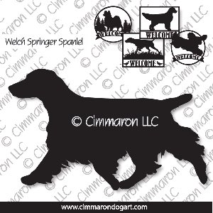 welsh-ss002s - Welsh Springer Spaniel Gaiting House and Welcome Signs