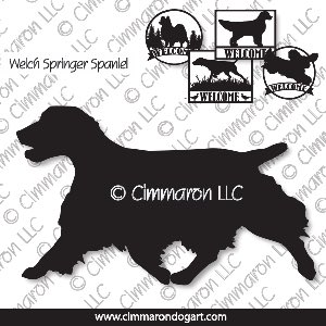 welsh-ss003s - Welsh Springer Spaniel Moving House and Welcome Signs