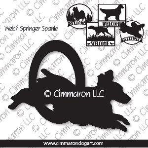 welsh-ss004s - Welsh Springer Spaniel Agility House and Welcome Signs