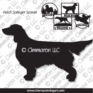 welsh-ss009s - Welsh Springer Spaniel (tail) House and Welcome Signs