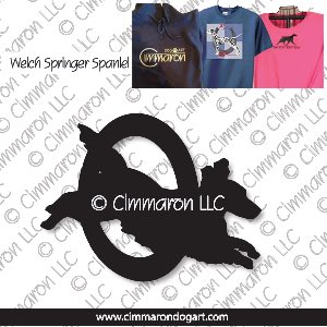 welsh-ss012t - Welsh Springer Spaniel tail Agility Custom Shirts