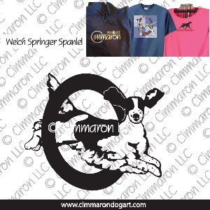 welsh-ss013t - Welsh Springer Spaniel tail Jumping Custom Shirts