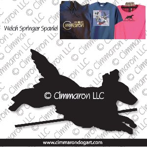 welsh-ss014t - Welsh Springer Spaniel tail Agility Line Custom Shirts