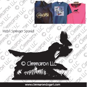 welsh-ss015t - Welsh Springer Spaniel tail Field Custom Shirts
