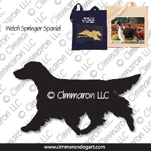 welsh-ss011tote - Welsh Springer Spaniel Tail Moving Tote Bag