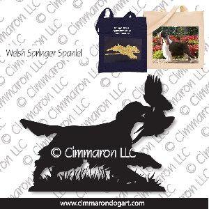 welsh-ss015tote - Welsh Springer Spaniel Tail Field Tote Bag