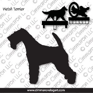 welsh-ter002ls - Welsh Terrier Standing MACH Bars-Rosette Bars