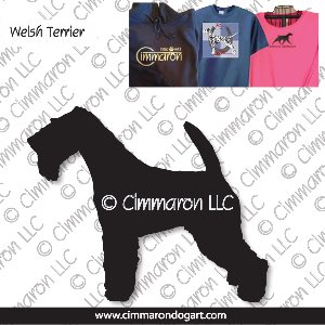 welsh-ter002t - Welsh Terrier Standing Custom Shirts