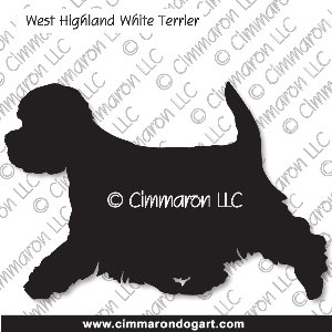 westhighland002d - West Highland White Terrier Gaiting Decal