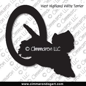 westhighland003d - West Highland White Terrier Agility Decal