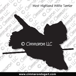westhighland004d - West Highland White Terrier Jumping Decal