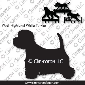 westhighland001h - West Highland White Terrier Leash Rack