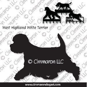 westhighland002h - West Highland White Terrier Gaiting Leash Rack