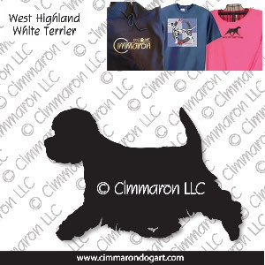 westhighland002t - West Highland White Terrier Gaiting Custom Shirts