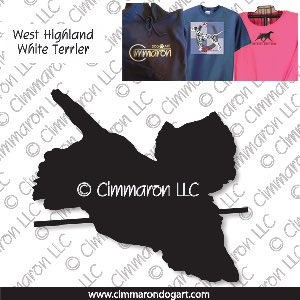 westhighland004t - West Highland White Terrier Jumping Custom Shirts