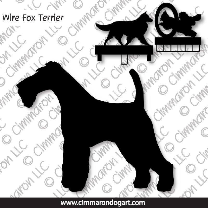 wirefox002ls - Wire Fox Terrier Standing MACH Bars-Rosette Bars