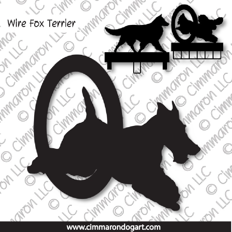 wirefox004ls - Wire Fox Terrier Agility MACH Bars-Rosette Bars