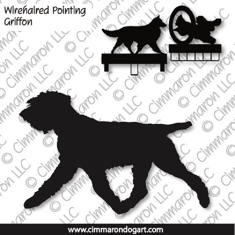 wiregr003ls - Wirehaired Pointing Griffon Gaiting MACH Bars-Rosette Bars