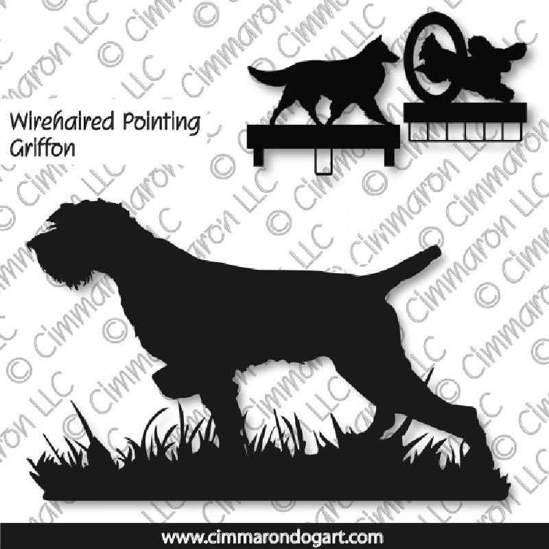 wiregr007ls - Wirehaired Pointing Griffon On Pointing MACH Bars-Rosette Bars