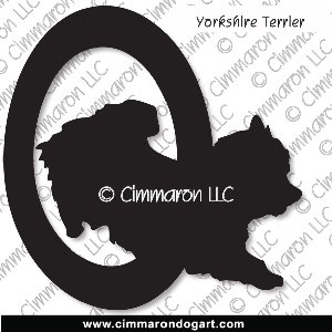 yorkie003d - Yorkshire Terrier Agility Decal