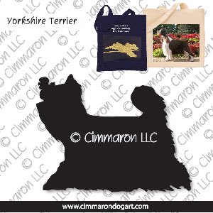 yorkie002tote - Yorkshire Terrier Gaiting Tote Bag