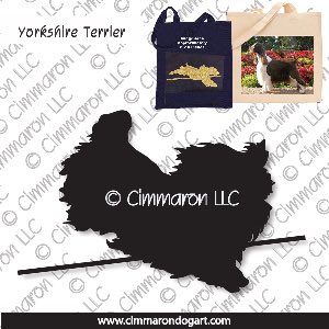 yorkie004tote - Yorkshire Terrier Jumping Tote Bag